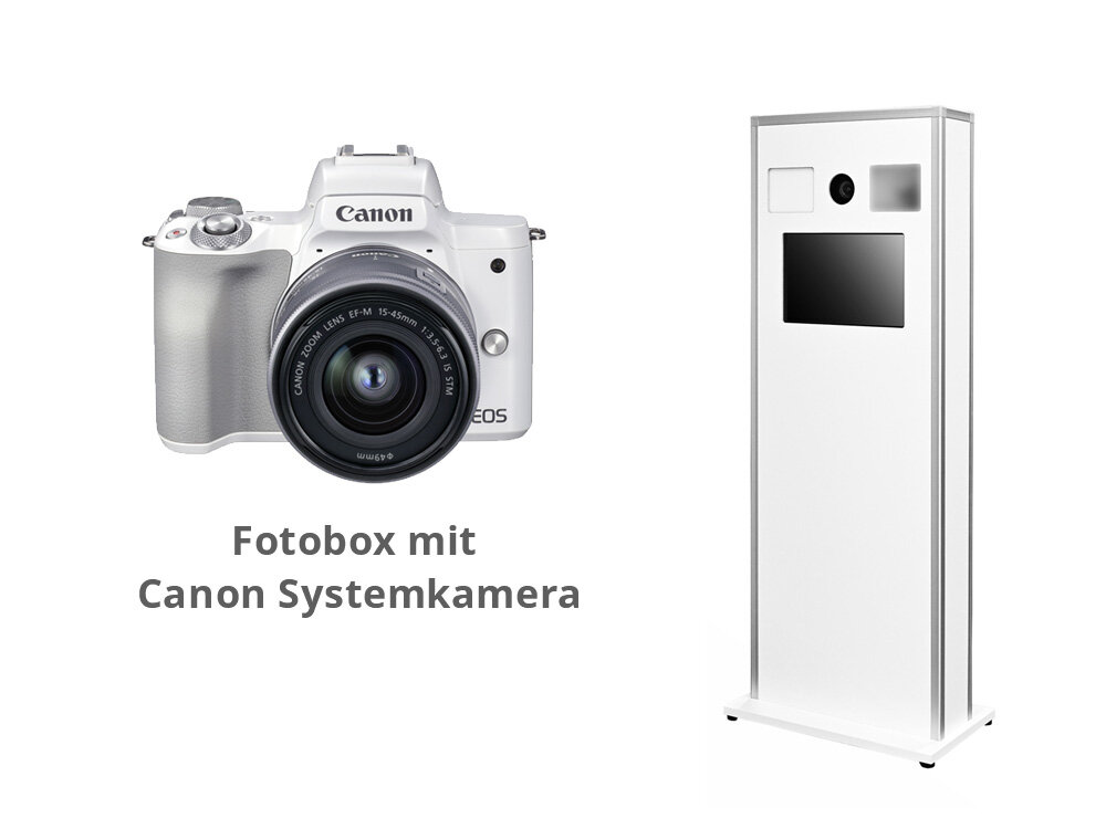 Fotobox mit Systemkamera, Drucker und TTL Blitgerät
